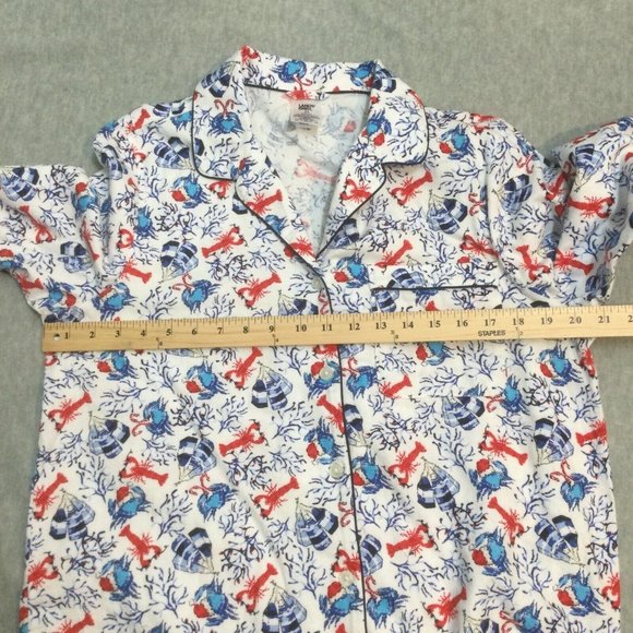 Lands' End Women's Pajama Set - Red, Blue, White - Picture 7 of 12